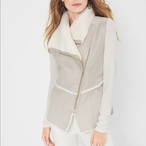 NWT FAUX SHEARLING VEST XL